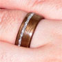 Walnut and Mother of Pearl Ring
